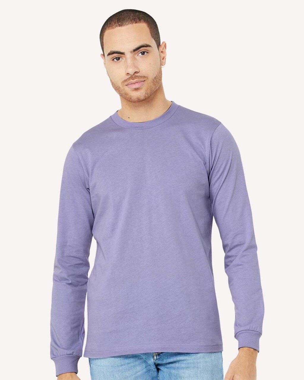 BELLA + CANVAS® Long Sleeve T-Shirt, Men’s Heavy Cotton Jersey Tee